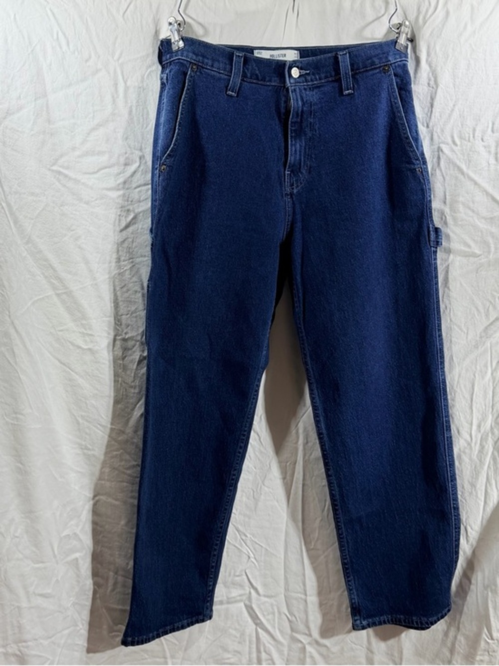 Hollister Navy Blue Carpenter Jeans with Utility Pocket